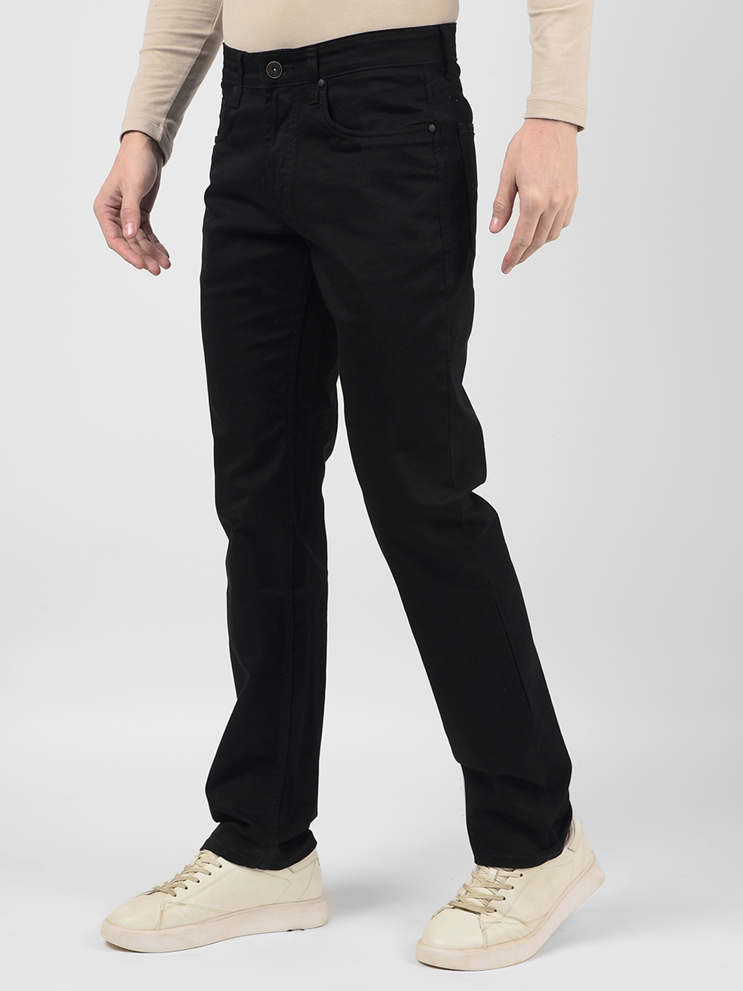Numero Uno Men Solid Black Jeans